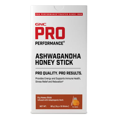 GNC Pro Performance Ashwagandha Honey Stick,  10 sachets/pack 