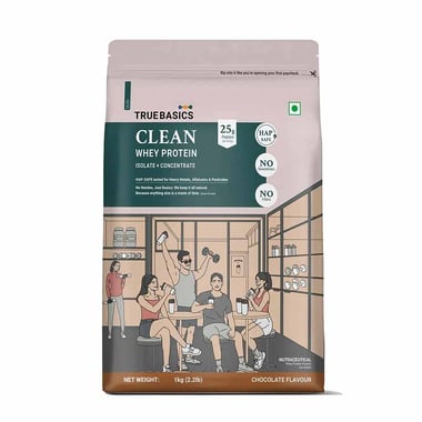 TrueBasics Clean Whey Protein (Isolate + Concentrate) (Old MRP),  2.2 lb  Chocolate 