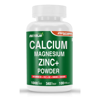 NutriJa Calcium Magnesium Zinc+ Powder, 100 g Unflavoured