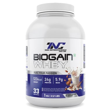 Tara Nutraceuticals Biogain Whey, 2.2 lb Kesar Badam