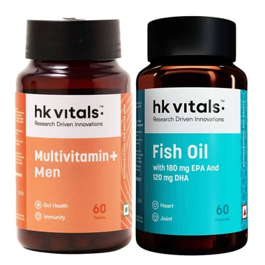 HealthKart HK Vitals Multivitamin Plus Men & Fish Oil 60 Caps Combo