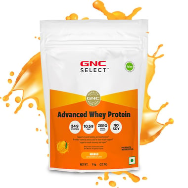 GNC Select Advanced Whey Protein,  2.2 lb  Mango 
