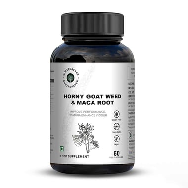 CUREFOREVER Horny Goat Weed & Maca Root with Safed Musli,  60 veggie capsule(s) 