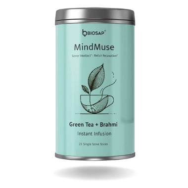 BIOSAP MindMuse, Green Tea + Brahmi 25 Stick(s)