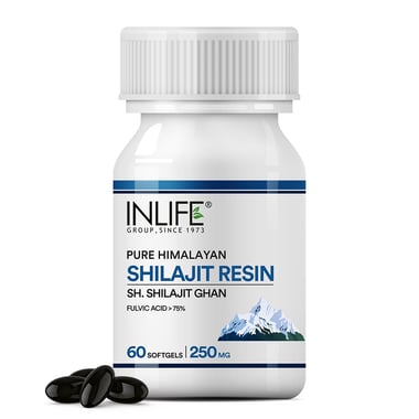 INLIFE Pure Himalayan Shilajit Resin,  60 softgels 