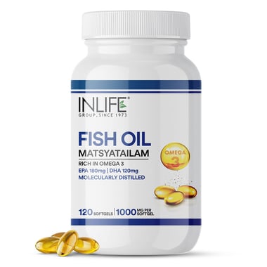 INLIFE Fish Oil Matsya Tailam, 60 softgels