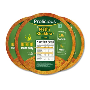 Prolicious Khakhra, Methi (Pack of 3) 170 g