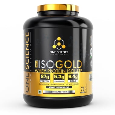 One Science 100% Iso Gold Whey Protein Isolate,  5 lb  Chocolate Fudge 