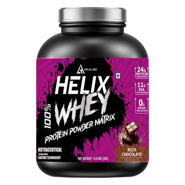 Helixlabz Helix 100% WHEY Protein Powder Matrix,  4.4 lb  Rich Chocolate 