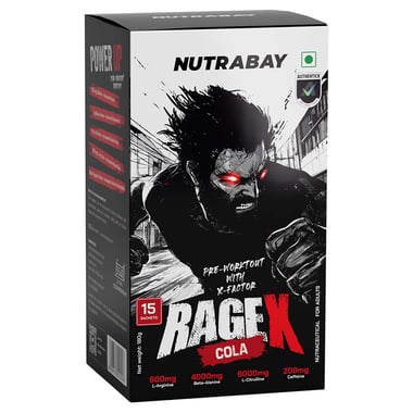 Nutrabay RageX Pre Workout, 0.39 lb Cola