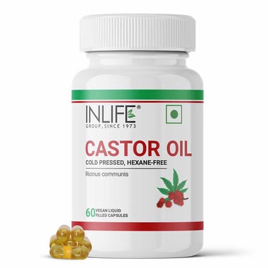 INLIFE Castor Oil 500mg,  60 veggie capsule(s) 