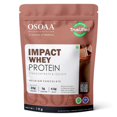 Osoaa Impact Whey Protein,  2.2 lb  Belgian Chocolate 
