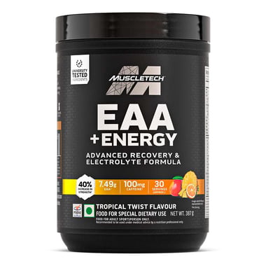 MuscleTech EAA + Energy, Tropical Twist 0.85 lb 30 Servings