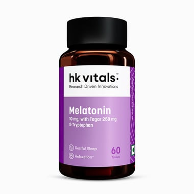 HealthKart HK Vitals Melatonin + Tagar,  60 tablets  Unflavoured 