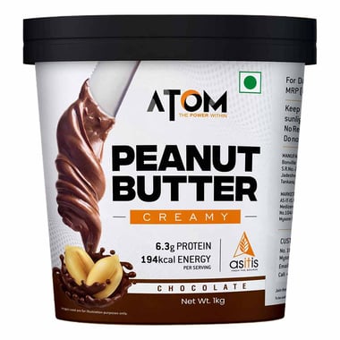 AS-IT-IS Nutrition ATOM Peanut Butter Creamy,  1 kg  Chocolate 