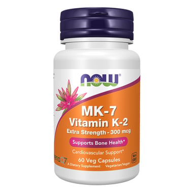 Now Extra Strength MK-7 Vitamin K-2 300 mcg, Unflavoured 60 veggie capsule(s)
