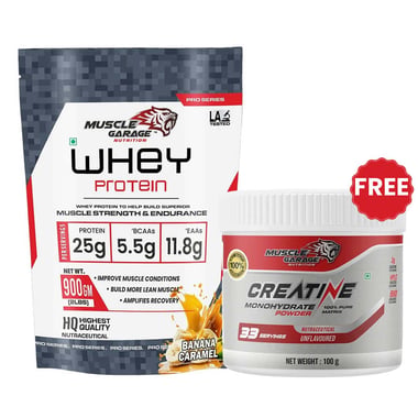 Muscle Garage Whey Protein, 2 lb Banana Caramel