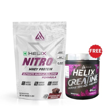 Helixlabz Nitro Whey Protein,  2 lb  Chocolate Brownie 