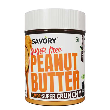 Savory Sugar Free Peanut Butter, 200 g Super Crunchy