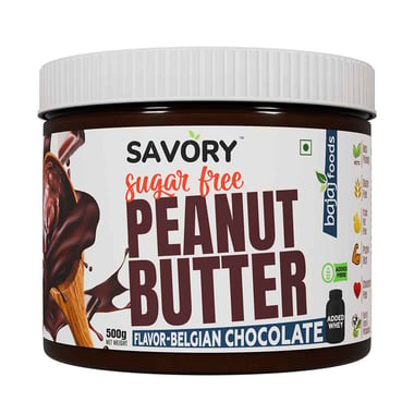 Savory Sugar Free Peanut Butter, 500 g Belgian Chocolate