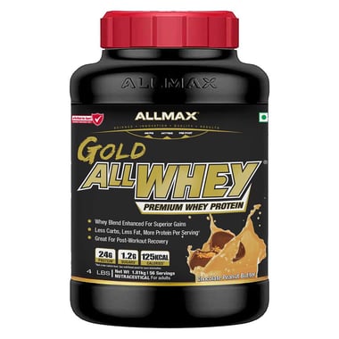 Allmax Gold Allwhey Premium Whey Protein, 4 lb Chocolate Peanut Butter