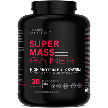 Physic Nutrition Super Mass Gainer, 6.6 lb Strawberry