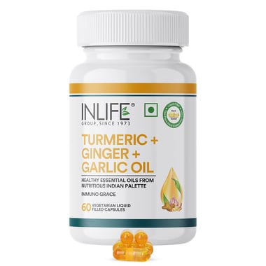 INLIFE Turmeric Oil Ginger Oil Garlic Oil,  60 veggie capsule(s) 