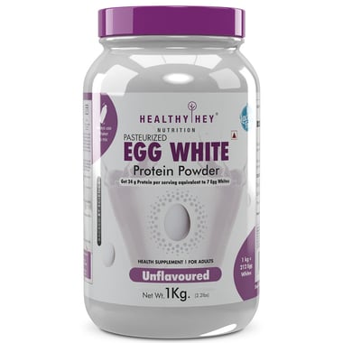 HealthyHey Nutrition Egg White Protein Powder,  Unflavoured  2.2 lb 