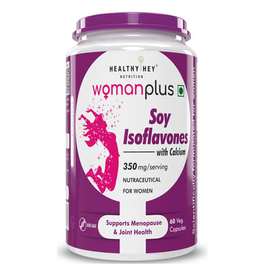 HealthyHey Nutrition Woman Plus Soy Isoflavones with Calcium, 60 veggie capsule(s) Unflavoured
