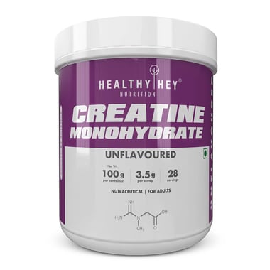 HealthyHey Nutrition Creapure Creatine Monohydrate, Unflavoured 0.22 lb