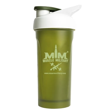 Muscle Military Gym Shaker with Mixer Ball, Army Green 700 ml