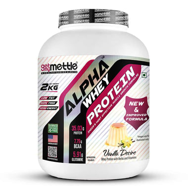 Getmymettle Alpha Whey Protein, 4.4 lb Vanilla Desire