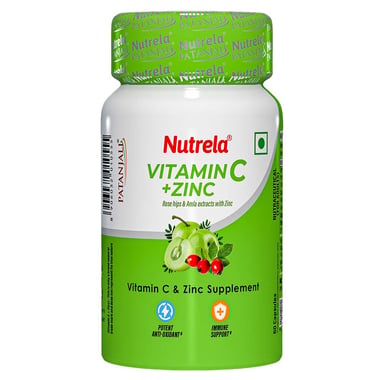 Nutrela Vitamin C + Zinc,  60 capsules  Unflavoured 