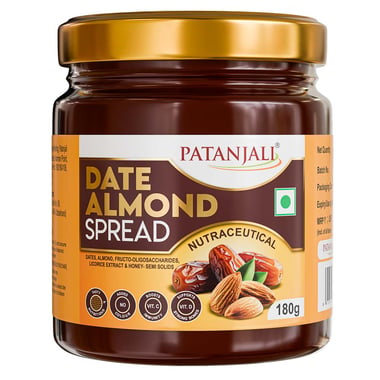 Patanjali Date Almond Spread,  Unflavoured  180 g 