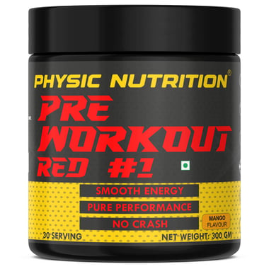 Physic Nutrition Pre-Workout Red #1, 0.66 lb Mango