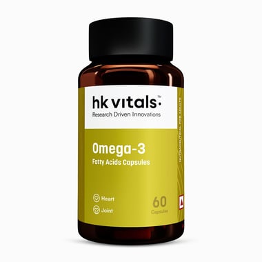 HealthKart HK Vitals Omega 3 1000mg with 180mg EPA and 120mg DHA,  60 capsules 