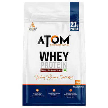 AS-IT-IS Nutrition ATOM Whey Protein with Enzymes,  2.2 lb  Double Rich Chocolate 