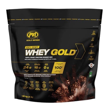 PVL Whey Gold,  4 lb  Triple Chocolate Brownie Overload 