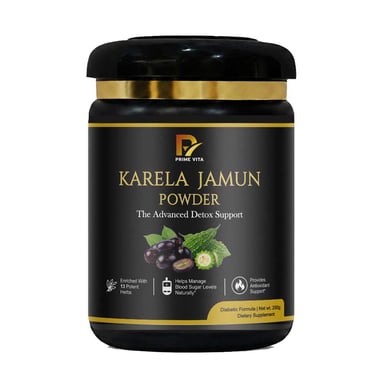 PRIME VITA Karela Jamun Powder with 13 Potent Herbs, 200 g