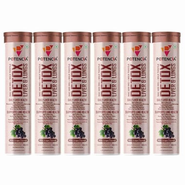 Potencia Detox Liver & Lungs Effervescent Wild Grape, 90 tablet(s)