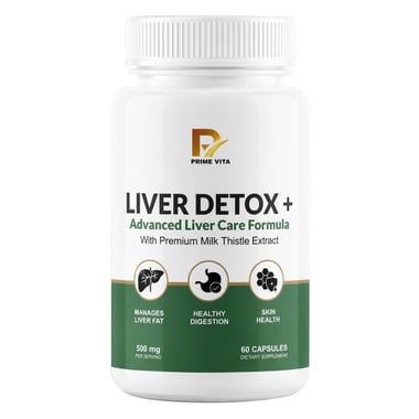 PRIME VITA Liver Detox+ Advanced Liver Care Formula 500mg,  60 capsules 