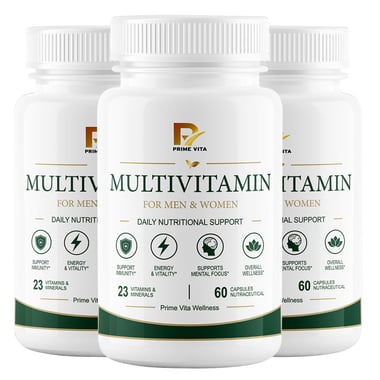 PRIME VITA Multivitamin,  60 capsules  Unflavoured (Pack of 3) 