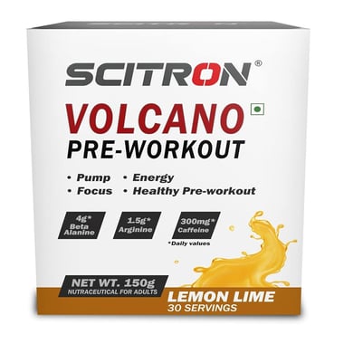 Scitron Volcano Pre-Workout, 0.33 lb Lemon Lime