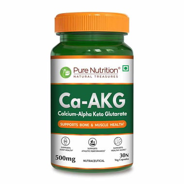 Pure Nutrition Ca-AKG 500mg, 30 veggie capsule(s) Unflavoured