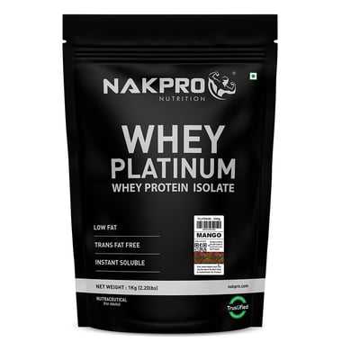 Nakpro Whey Platinum Whey Protein Isolate, 2.2 lb Mango