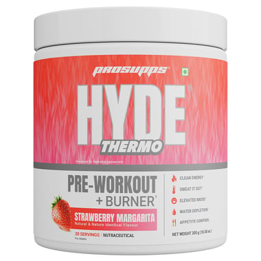 ProSupps Hyde Thermo Pre-Workout + Burner, 0.66 lb Strawberry Margarita