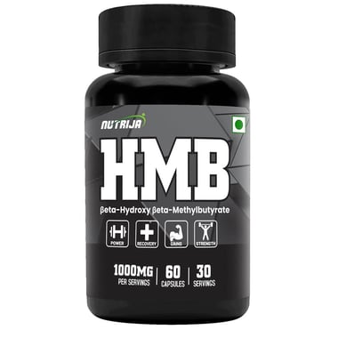 NutriJa HMB (Beta-Hydroxy Beta-Methylbutyrate) 1000mg,  60 capsules  Unflavoured 