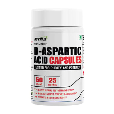 NutriJa D-Aspartic Acid (DAA) Powder, 50 g Unflavoured