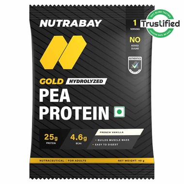 Nutrabay Gold Pea Protein,  0.09 lb  French Vanilla (Single Serve) 