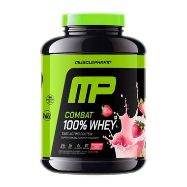 MusclePharm Combat 100% Whey,  5 lb  Strawberry Cream 